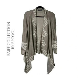 2037. BAJEE COLLECTION BY BECOOL LONG SLEEVE‎ CARDIGAN AZTEC PATTERN SIZE SM/MED
